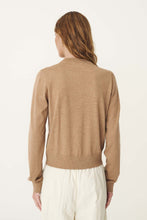 Load image into Gallery viewer, ROWIE MAEVE MERINO CARDIGAN FAWN MARLE