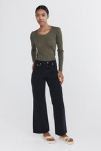 Load image into Gallery viewer, MARLE WIDE LEG JEAN BLACK
