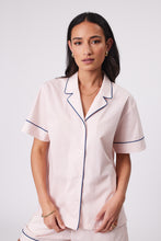 Load image into Gallery viewer, MARLOW PJ SHIRT + SHORT SET ROSE STRIPE