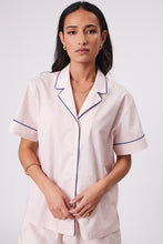 Load image into Gallery viewer, MARLOW PJ SHIRT + SHORT SET ROSE STRIPE