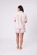 Load image into Gallery viewer, MARLOW PJ SHIRT + SHORT SET ROSE STRIPE