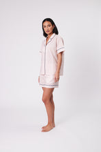 Load image into Gallery viewer, MARLOW PJ SHIRT + SHORT SET ROSE STRIPE