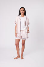 Load image into Gallery viewer, MARLOW PJ SHIRT + SHORT SET ROSE STRIPE