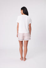 Load image into Gallery viewer, MARLOW PJ SHIRT + SHORT SET ROSE STRIPE