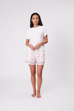 Load image into Gallery viewer, MARLOW PJ SHIRT + SHORT SET ROSE STRIPE