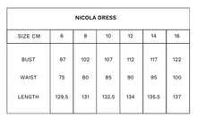 Load image into Gallery viewer, TUESDAY NICOLA DRESS CHOC GEO