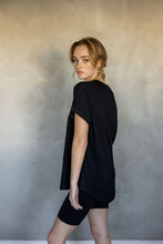 Load image into Gallery viewer, MAZU ALL YOU NEED CUFF TEE BLACK
