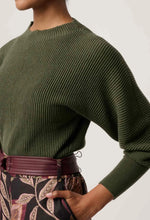 Load image into Gallery viewer, ONCE WAS ROSELLE MERINO WOOL RIBBED KNIT TOP