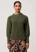 Load image into Gallery viewer, ONCE WAS ROSELLE MERINO WOOL RIBBED KNIT TOP