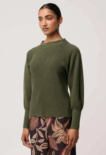 Load image into Gallery viewer, ONCE WAS ROSELLE MERINO WOOL RIBBED KNIT TOP
