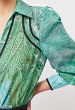Load image into Gallery viewer, ONCE WAS ODYSSEY COTTON SILK BINDING DETAIL COLLARED SHIRT