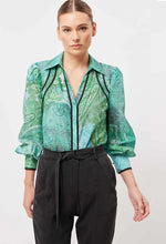 Load image into Gallery viewer, ONCE WAS ODYSSEY COTTON SILK BINDING DETAIL COLLARED SHIRT
