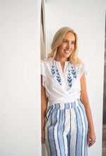 Load image into Gallery viewer, ONCE WAS FLUTTER SLEEVE TOP WHITE