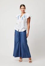 Load image into Gallery viewer, ONCE WAS FLUTTER SLEEVE TOP WHITE