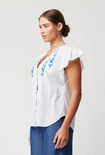 Load image into Gallery viewer, ONCE WAS FLUTTER SLEEVE TOP WHITE