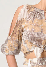 Load image into Gallery viewer, ONCE WAS ANNABELLE COLD SHOULDER BLOUSE GOLDEN MALLOW