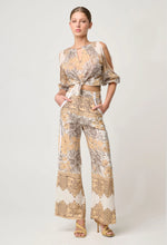 Load image into Gallery viewer, ONCE WAS ANNABELLE COLD SHOULDER BLOUSE GOLDEN MALLOW