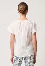 Load image into Gallery viewer, ONCE WAS ST LUCIA FLUTTER SLEEVE TOP IVORY