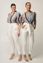 Load image into Gallery viewer, ONCE WAS CALANTHA BLOUSE IRIDESCENT STRIPE