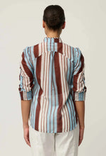 Load image into Gallery viewer, ONCE WAS CALANTHA BLOUSE IRIDESCENT STRIPE