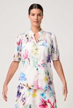 Load image into Gallery viewer, ONCE WAS THALIA LACE SPLICED COTTON SLUB SHIRT PLUME BLOSSOM
