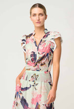 Load image into Gallery viewer, ONCE WAS LUMA FLUTTER SLEEVE TOP OASIS FLORA