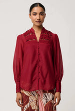 Load image into Gallery viewer, ONCE WAS GILLIAN SHIRT RUBY