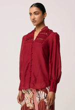 Load image into Gallery viewer, ONCE WAS GILLIAN SHIRT RUBY