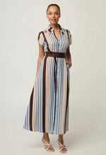 Load image into Gallery viewer, ONCE WAS CATTLEYA MAXI DRESS IRIDESCENT STRIPE