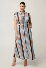 Load image into Gallery viewer, ONCE WAS CATTLEYA MAXI DRESS IRIDESCENT STRIPE