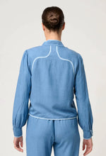 Load image into Gallery viewer, ONCE WAS AURORA REVERSIBLE JACKET PETINOS FLOROS/BLUE ASH