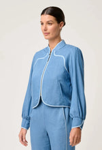 Load image into Gallery viewer, ONCE WAS AURORA REVERSIBLE JACKET PETINOS FLOROS/BLUE ASH