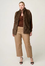 Load image into Gallery viewer, ONCE WAS HAZEL FAUX FUR VEST WALNUT