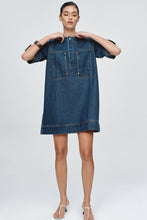 Load image into Gallery viewer, MARLE PATCH POCKET DRESS CLASSIC BLUE