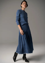 Load image into Gallery viewer, POL REECE SKIRT BLUE WASH