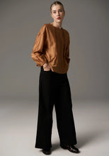 Load image into Gallery viewer, POL RHEA PINTUCK TOP TOFFEE