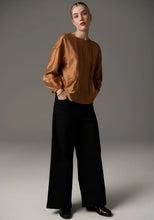 Load image into Gallery viewer, POL RHEA PINTUCK TOP TOFFEE