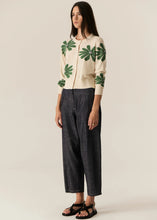 Load image into Gallery viewer, POL LASK DAISY CARDIGAN ECRU/GREEN