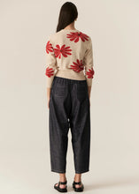 Load image into Gallery viewer, POL LASK DAISY CARDIGAN ECRU/RED