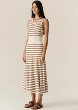 Load image into Gallery viewer, POL LUCA DRESS WHITE/CAMEL