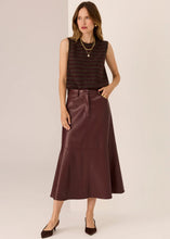 Load image into Gallery viewer, POL HUGO SKIRT MERLOT