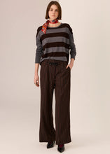Load image into Gallery viewer, POL DARA BELTED PANT CHOC/BLACK