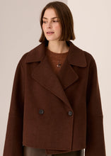 Load image into Gallery viewer, POL COHEN CROPPED WOOL COAT WALNUT