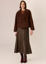 Load image into Gallery viewer, POL COHEN CROPPED WOOL COAT WALNUT