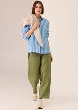 Load image into Gallery viewer, POL MARLON STRIPE SHIRT BLUE STRIPE