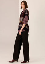 Load image into Gallery viewer, POL MARLON STRIPE SHIRT MERLOT STRIPE