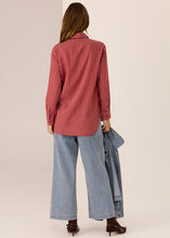 Load image into Gallery viewer, POL MARLON STRIPE SHIRT RED STRIPE