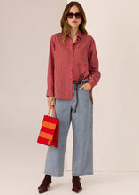 Load image into Gallery viewer, POL MARLON STRIPE SHIRT RED STRIPE
