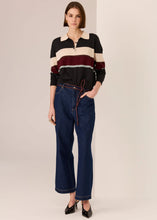 Load image into Gallery viewer, POL PARREL POLO JERSEY BLACK MULTISTRIPE