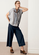Load image into Gallery viewer, POL BAY SHIRT BLUE/CHOC STRIPE